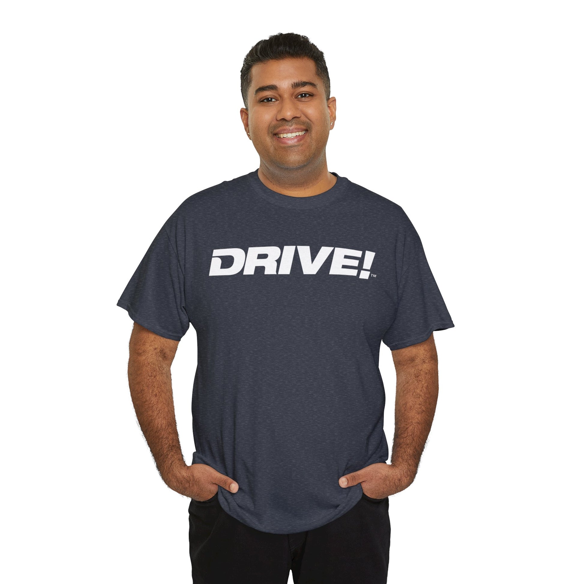 Drive Magazine Tee Unisex Heather Navy T-Shirt