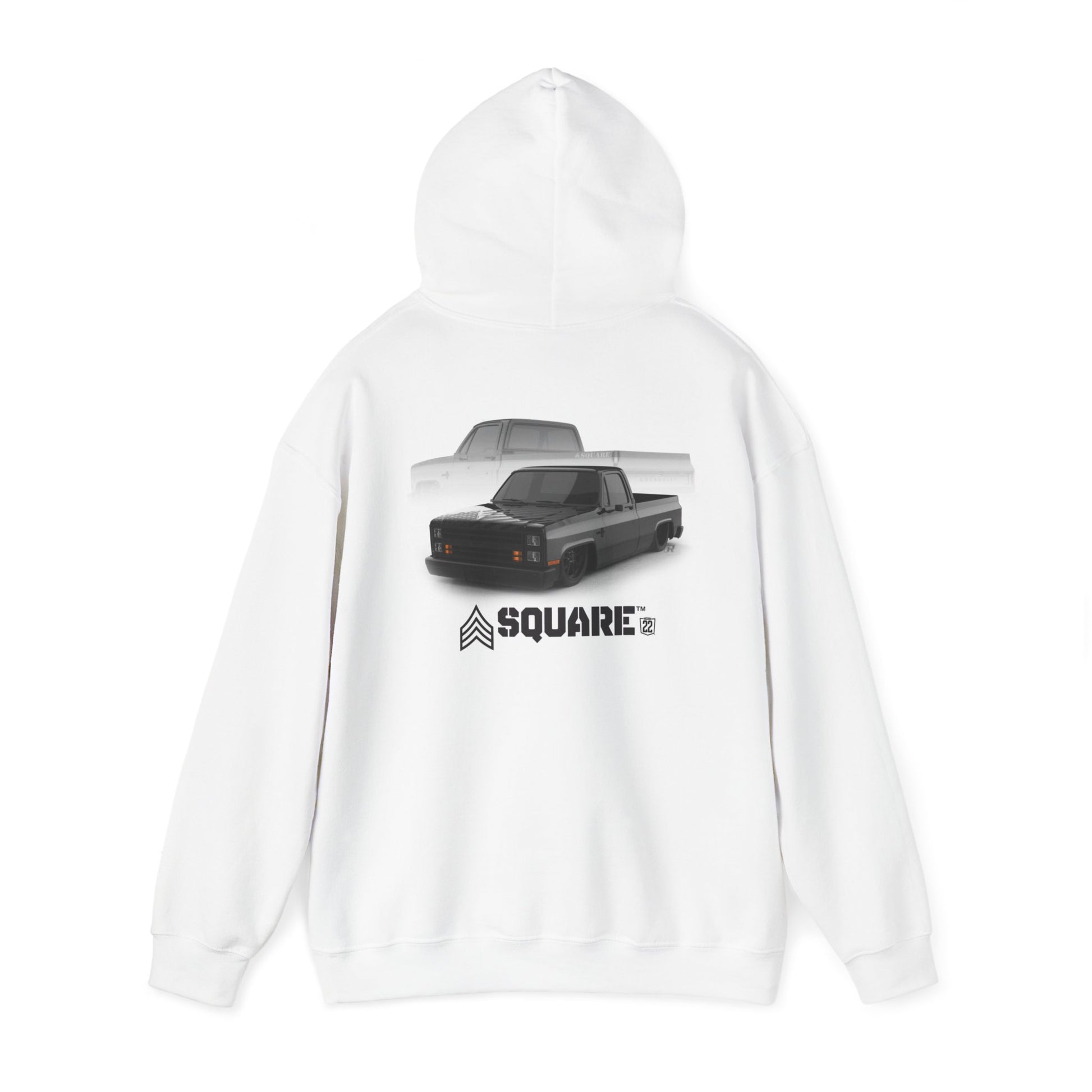 Sergeant Square Unisex Heavy Blend™ White Hooded Sweatshirt