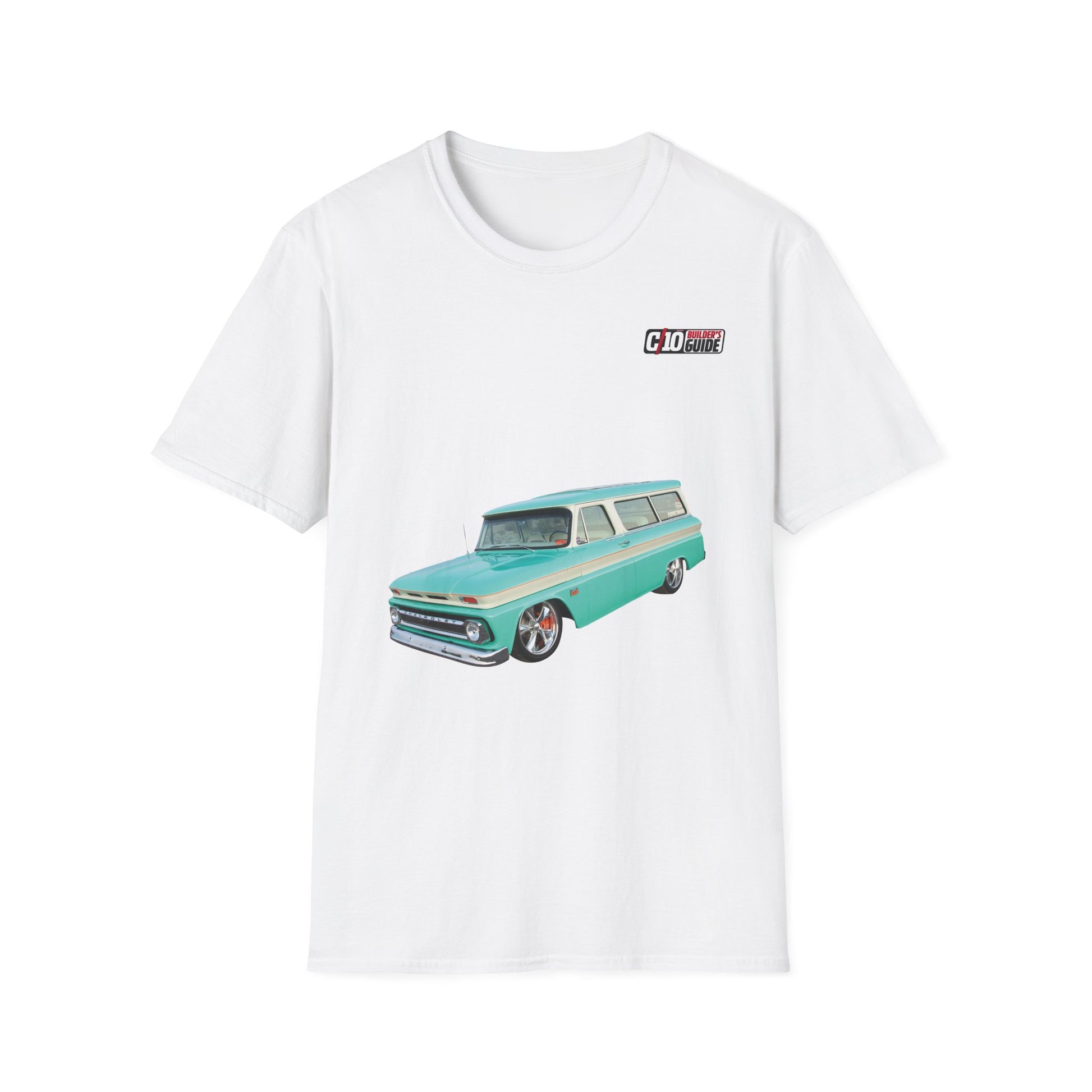 C10 ’66 Chevy Suburban Custom Unisex White T-Shirt