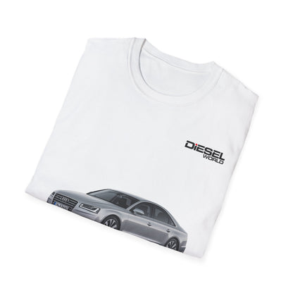 Diesel World Elite Drive Audi A8 L Unisex Softstyle White Tee