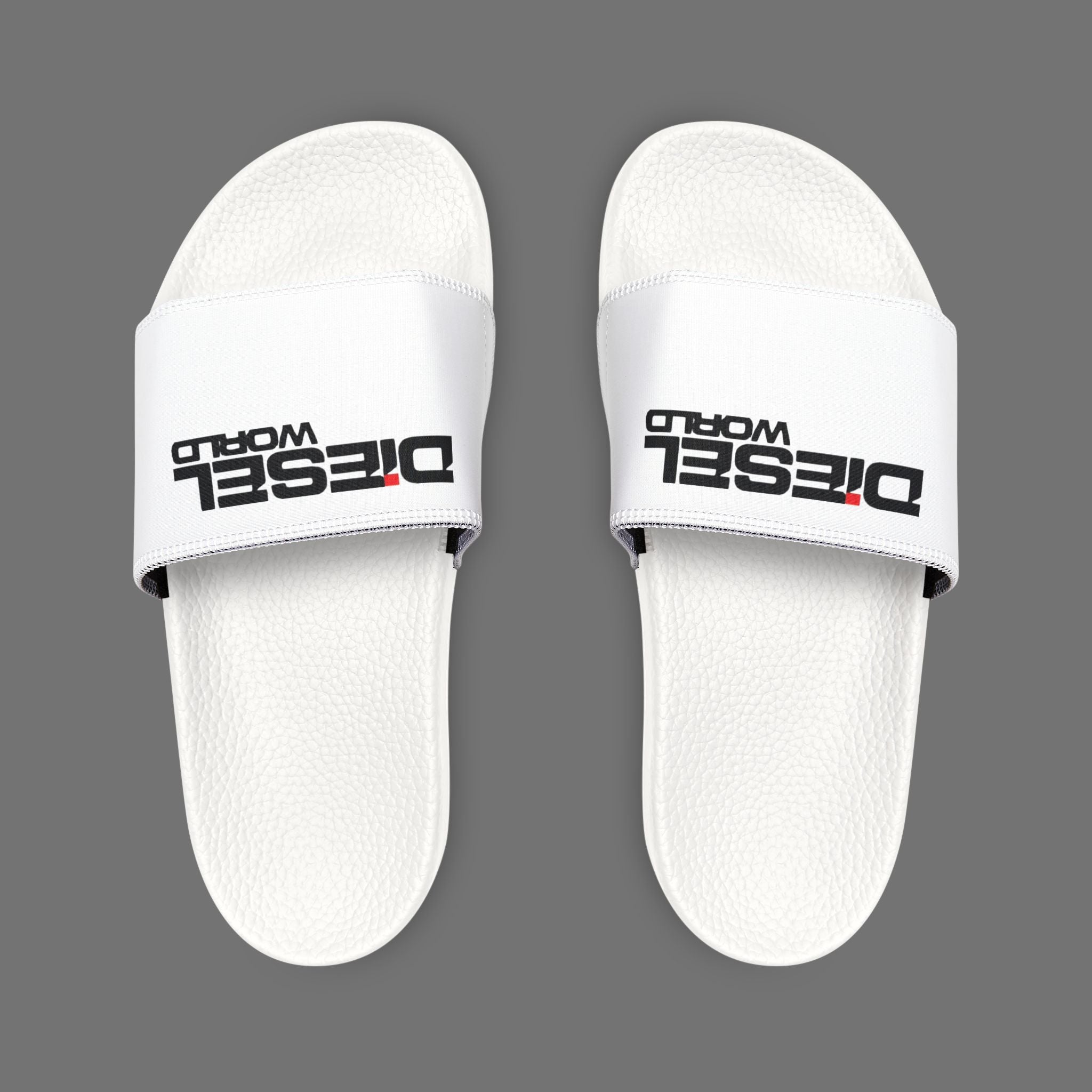 Diesel World White Adjustable Strap Sandals