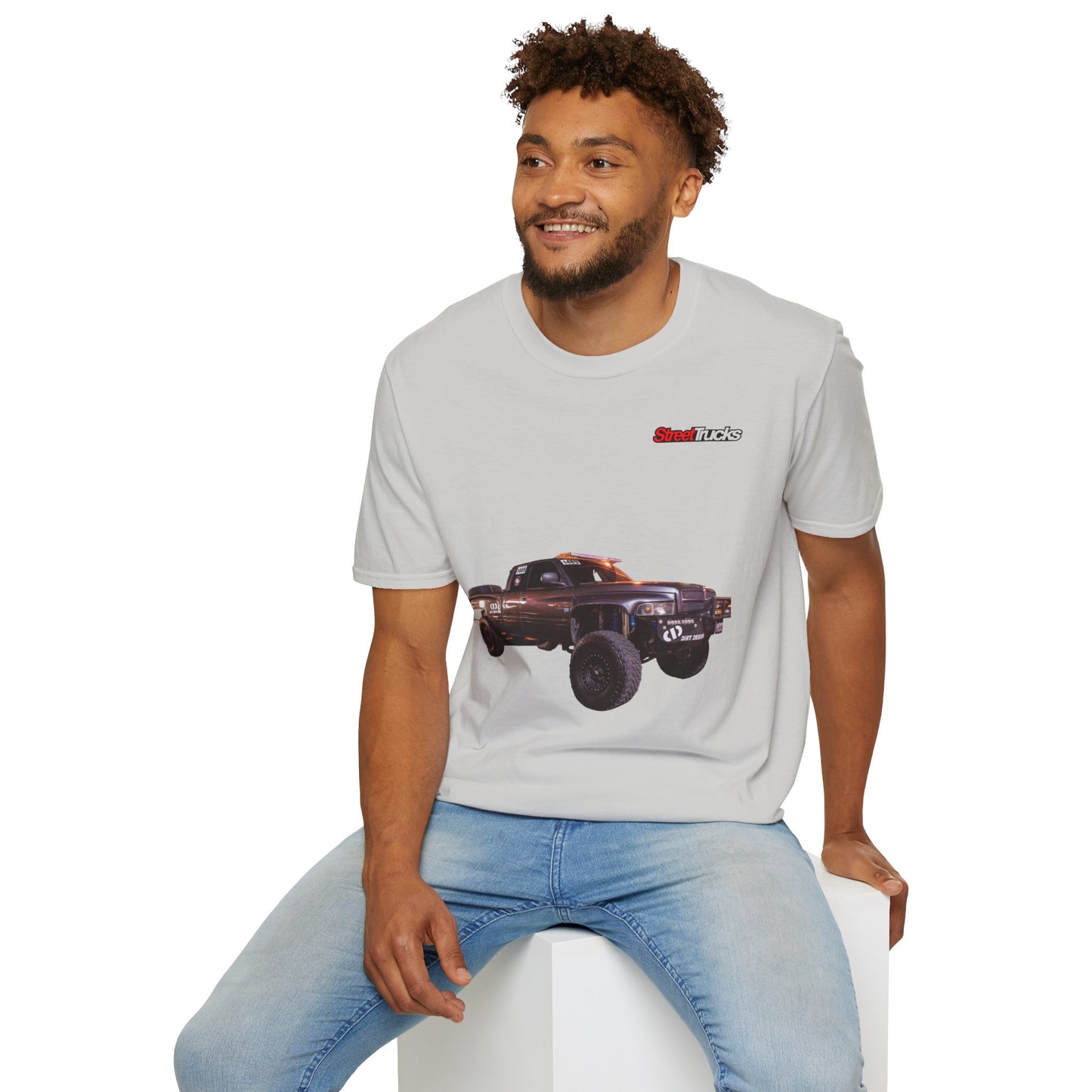 Street Trucks Monster Dino Ridel Unisex Ice Grey T-Shirt