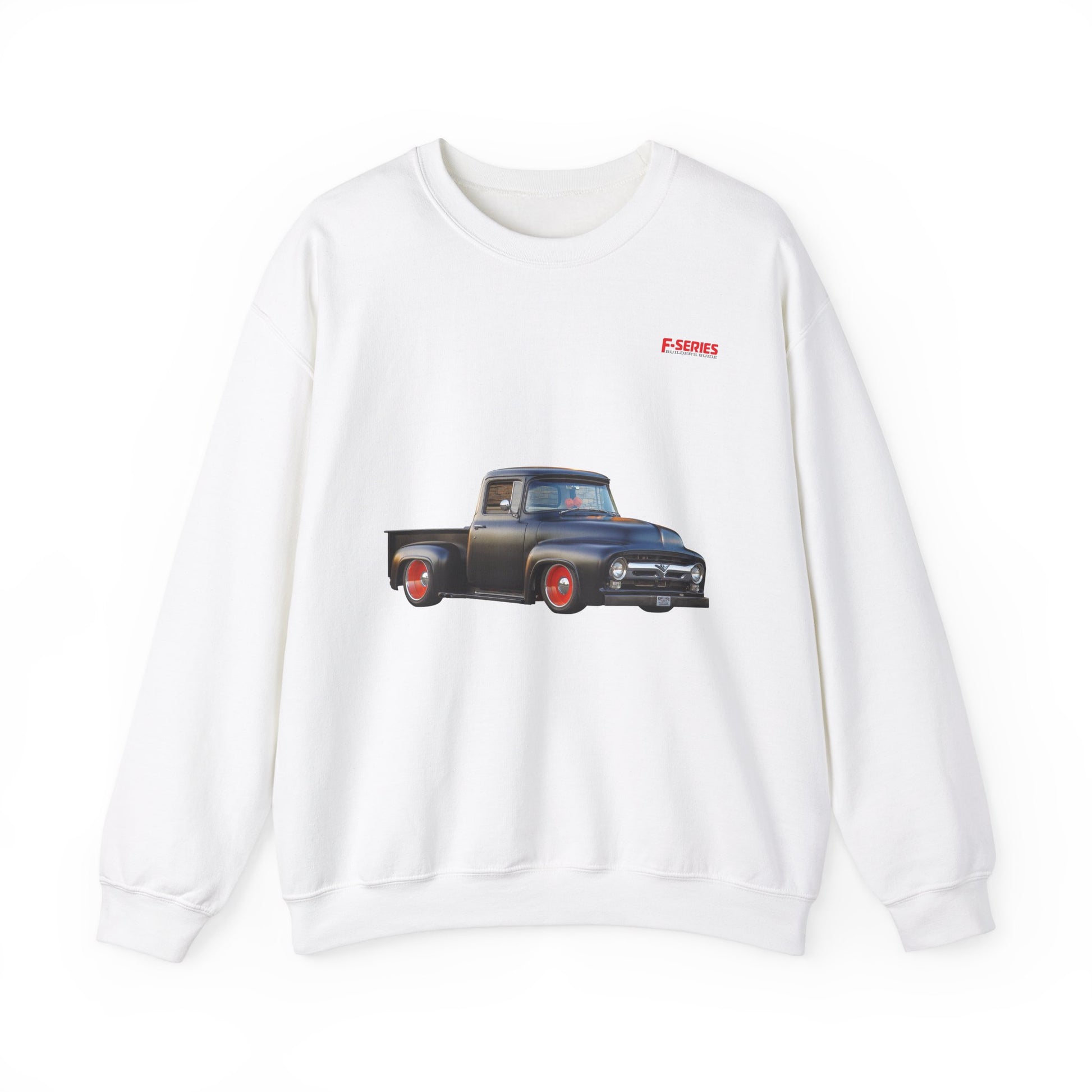 F-Series Solid Foundation Classic Pickups Unisex Heavy Blend™ White Crewneck Sweatshirt