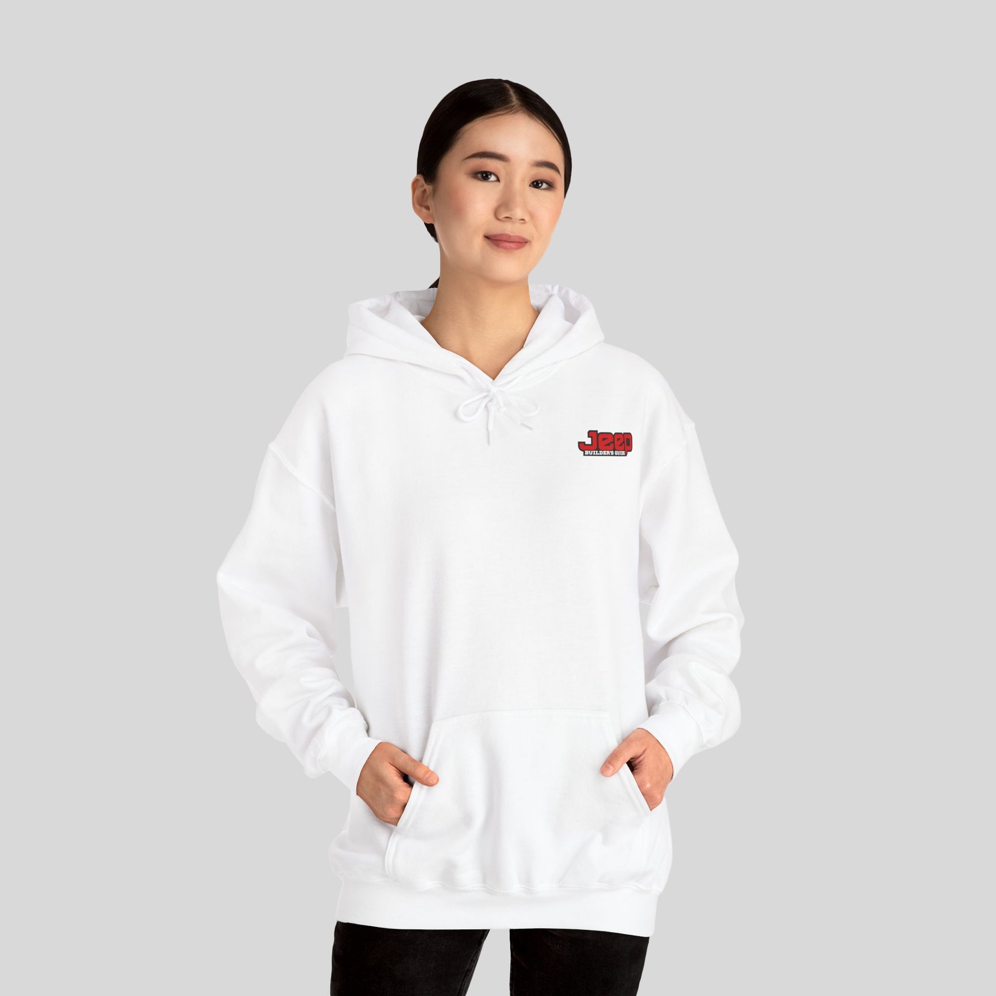 Jeep Builder's Guide White - Unisex Heavy Blend™ Hooded Sweatshirt