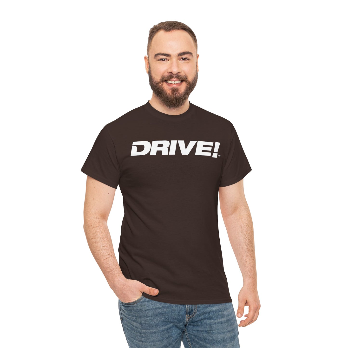 Drive Magazine Tee Unisex Cotton Dark Chocolate T-Shirt