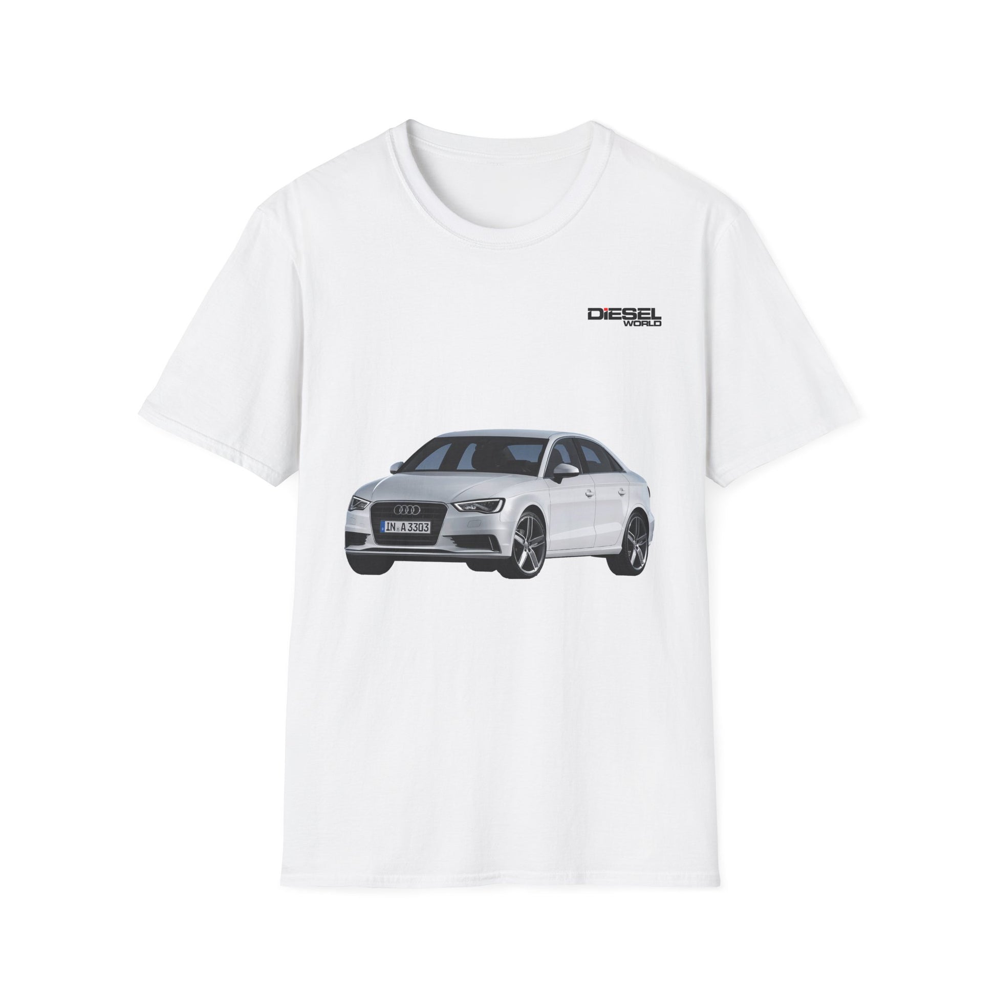 Diesel World TDI Power Audi A3 2015 Unisex Softstyle White T-Shirt