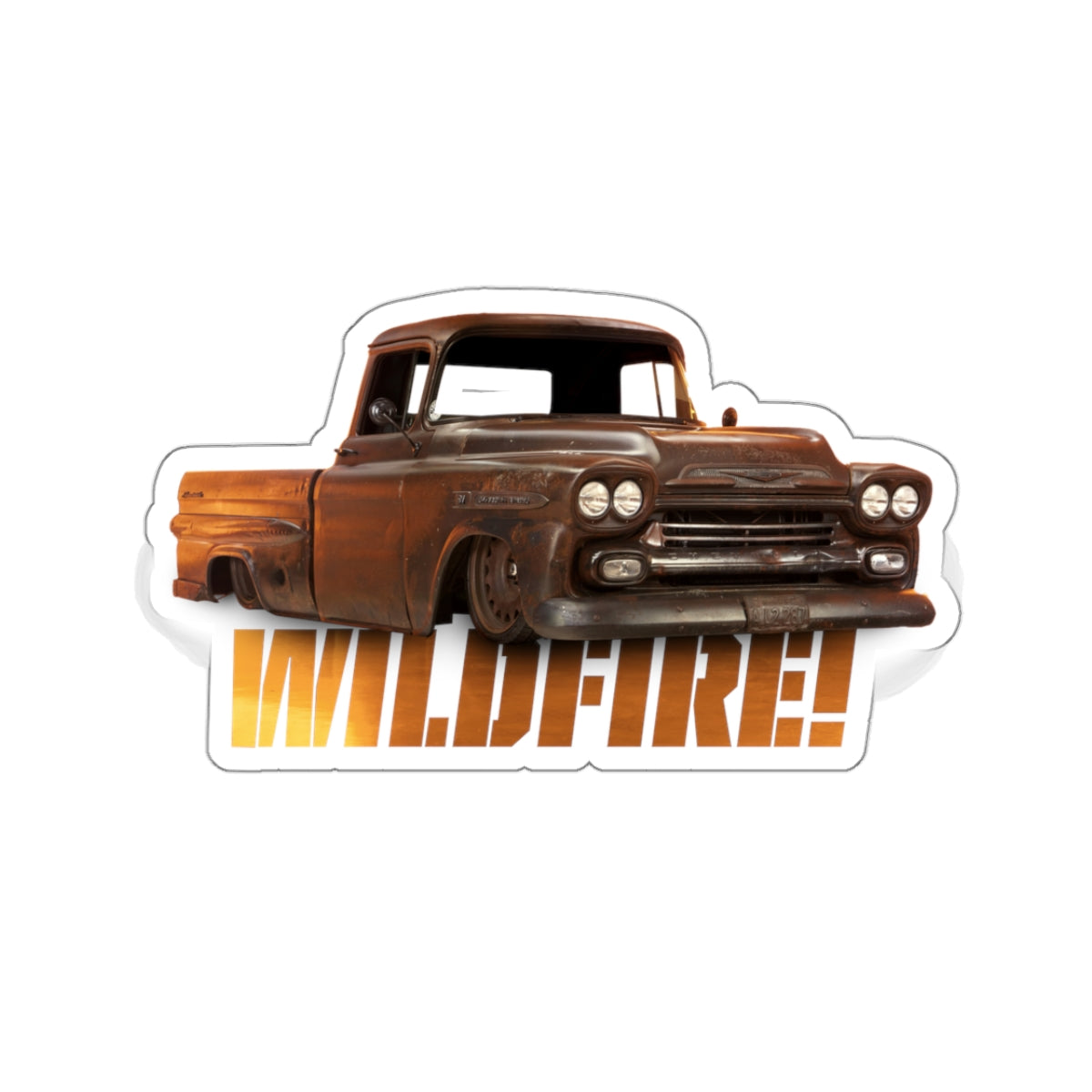 Wildfire White Vinyl Kiss Cut Stickers