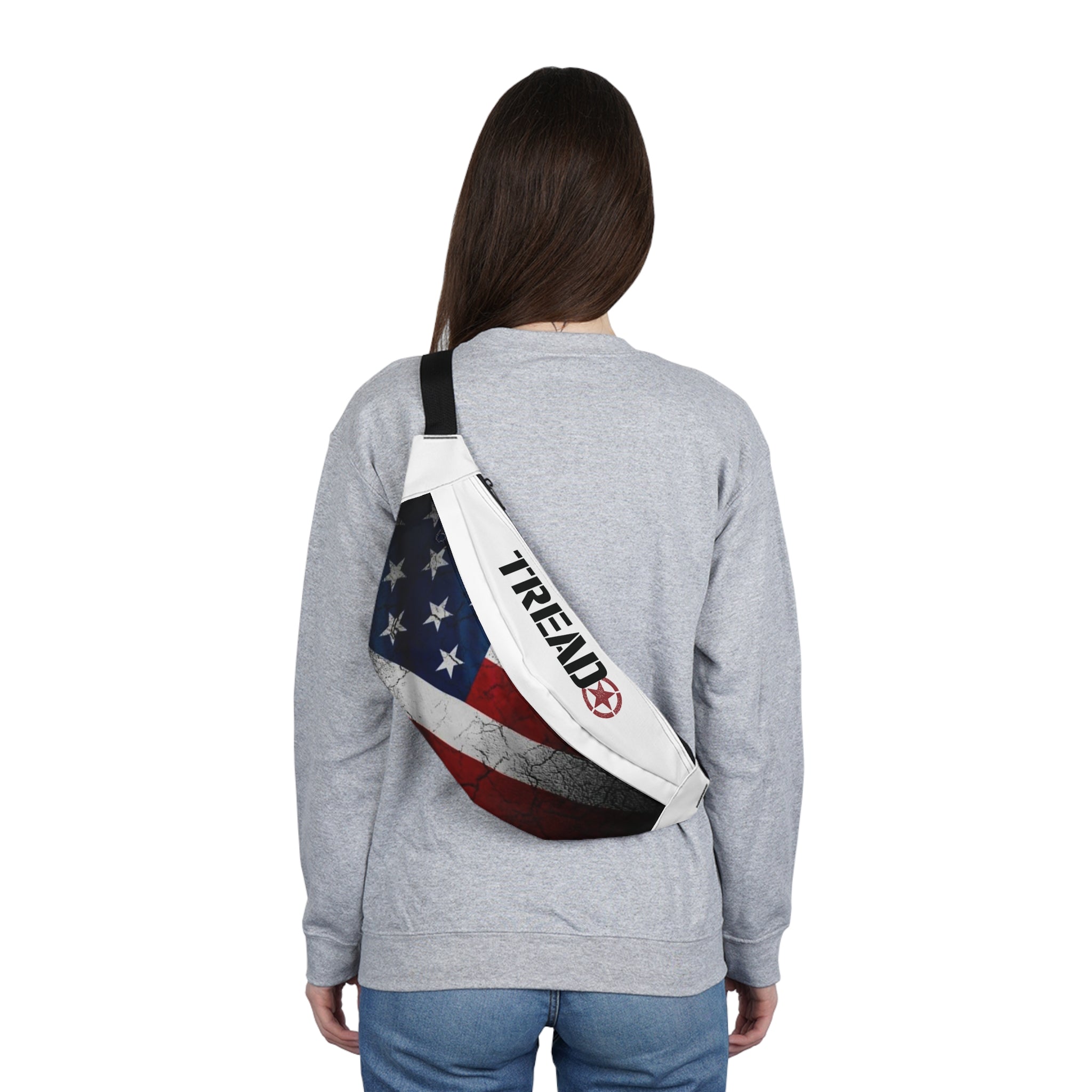 TREAD with American Flag fanny pack