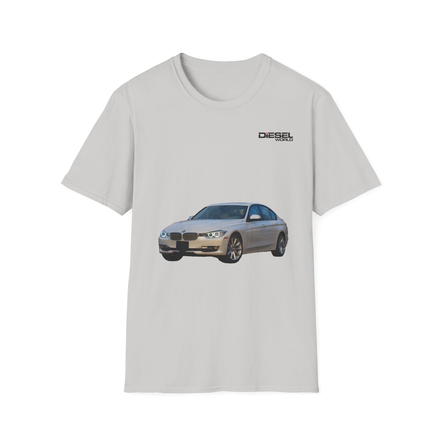 Diesel World Gold BMW Era Unisex Softstyle Ice Grey T-Shirt