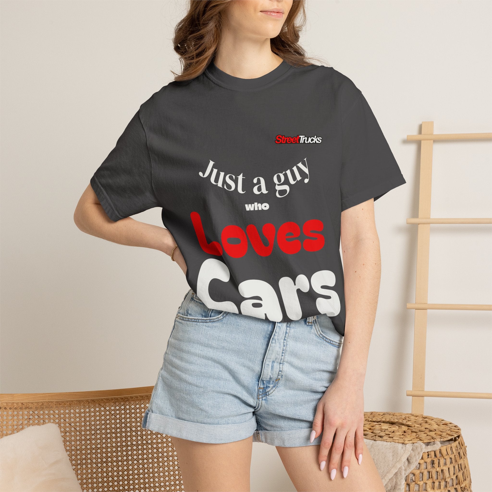 Street Trucks Just a Guy Who Loves Cars T-Shirt