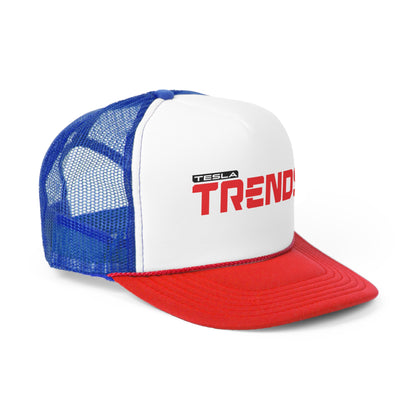 Tesla Trends Blue/Red Trucker Cap