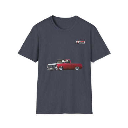 1973 Chevy C10 Unisex Softstyle Heather Navy T-Shirt