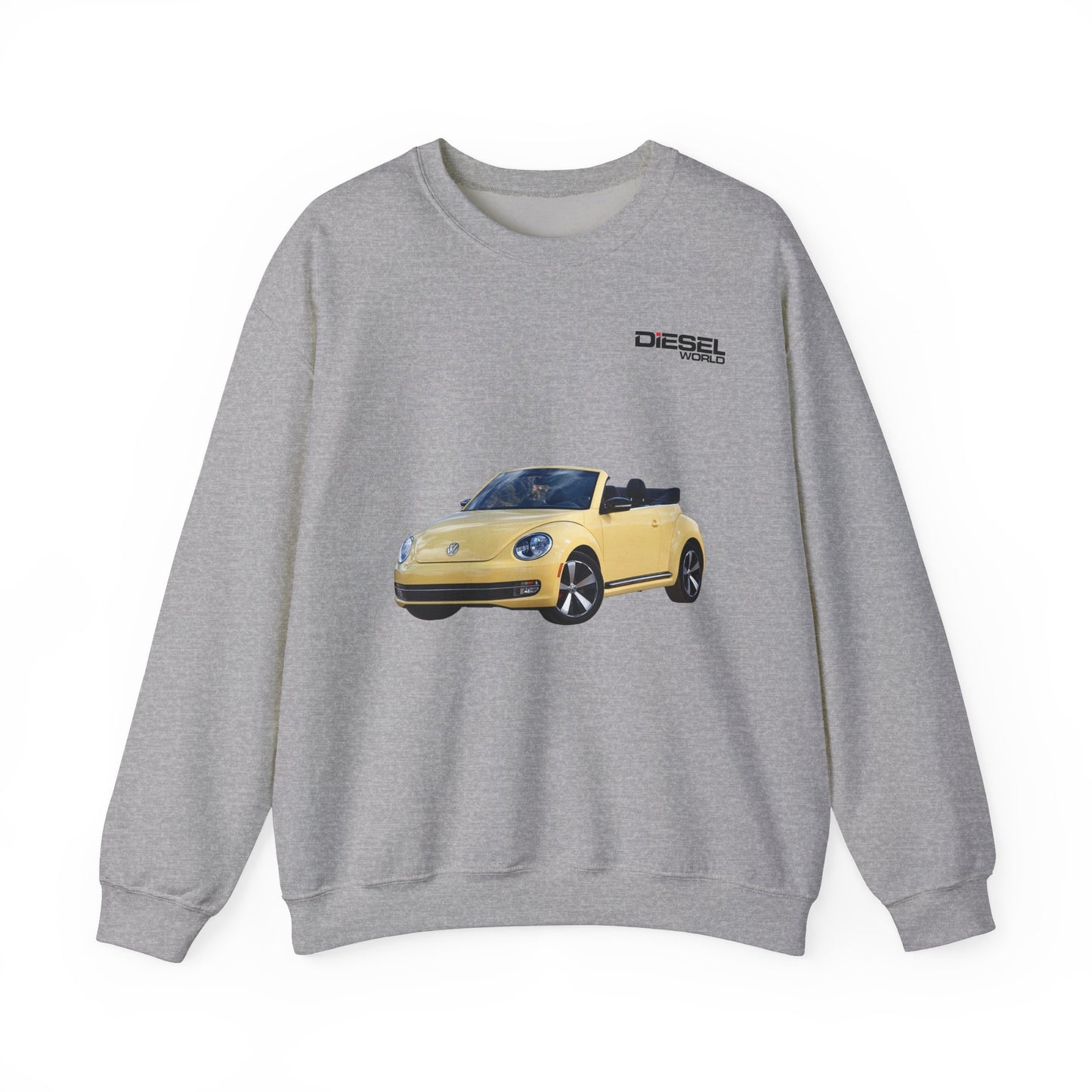 DIESEL WORLD VOLKSWAGEN BEETLE CONVERTIBLE Unisex Heavy Blend™ Sport Grey Crewneck Sweatshirt