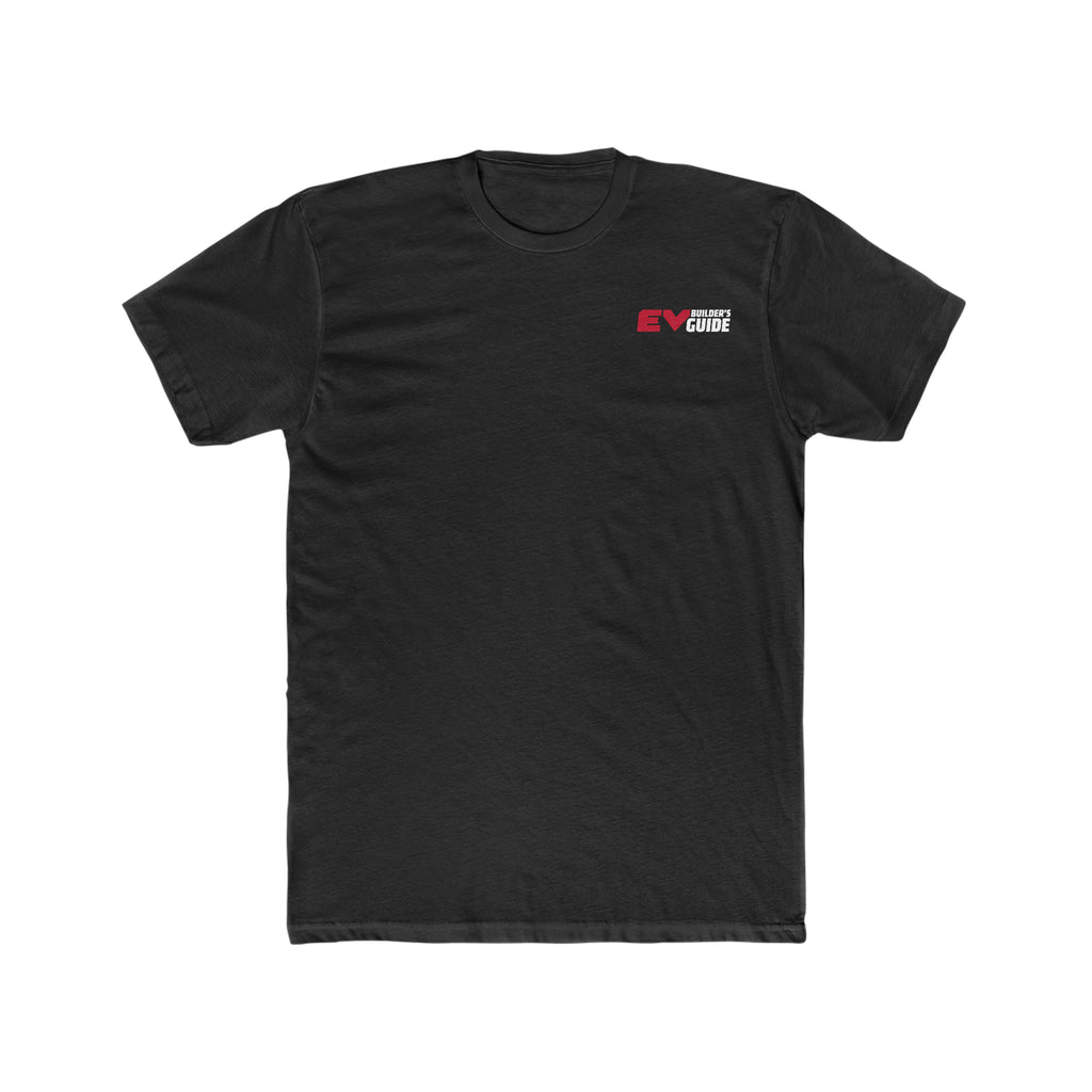EV Builder's Guide Men's Cotton Crew Solid Black T-Shirt