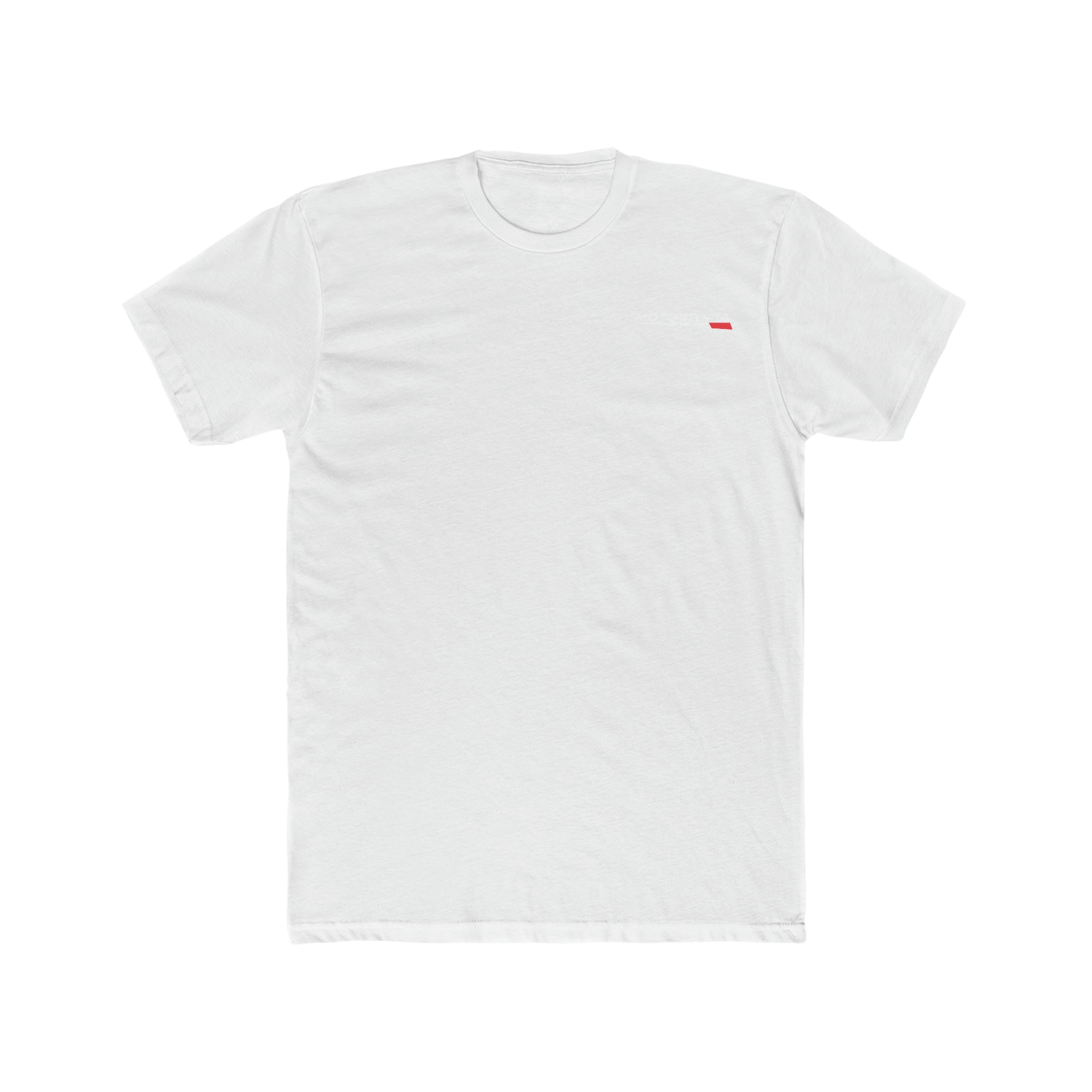 Motortopia Men's Cotton Solid White Crew T-Shirt