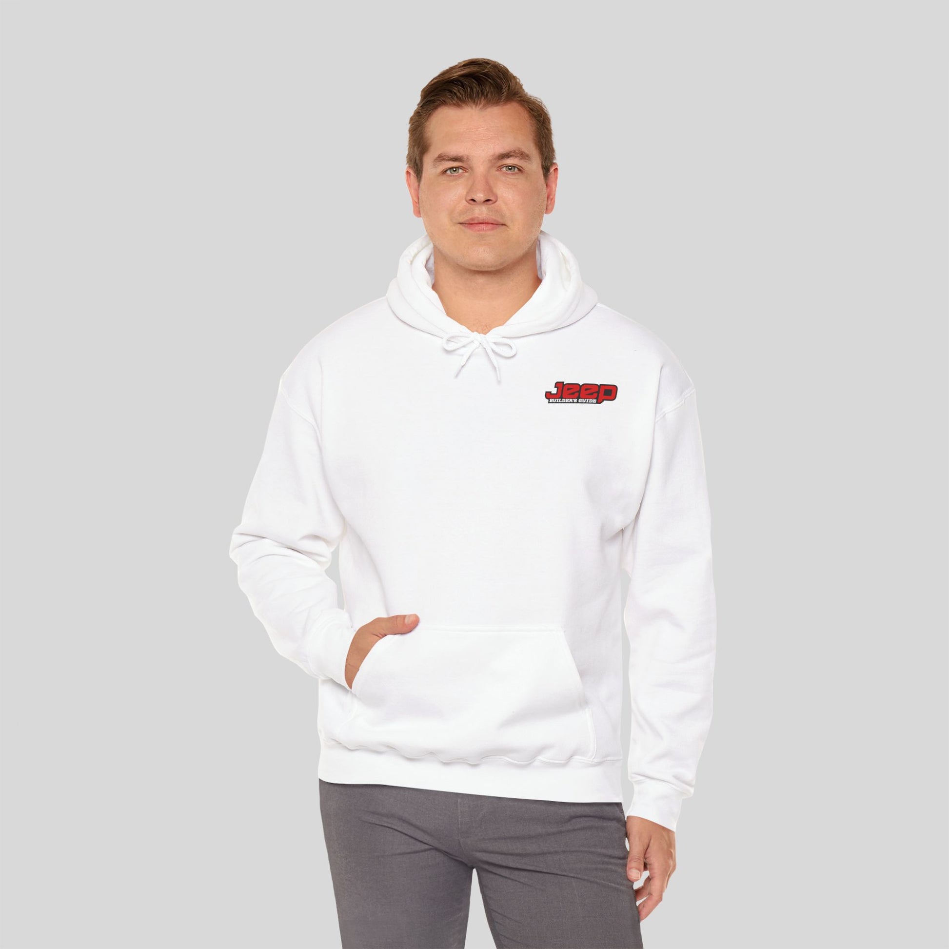 Jeep Builder's Guide White - Unisex Heavy Blend™ Hooded Sweatshirt