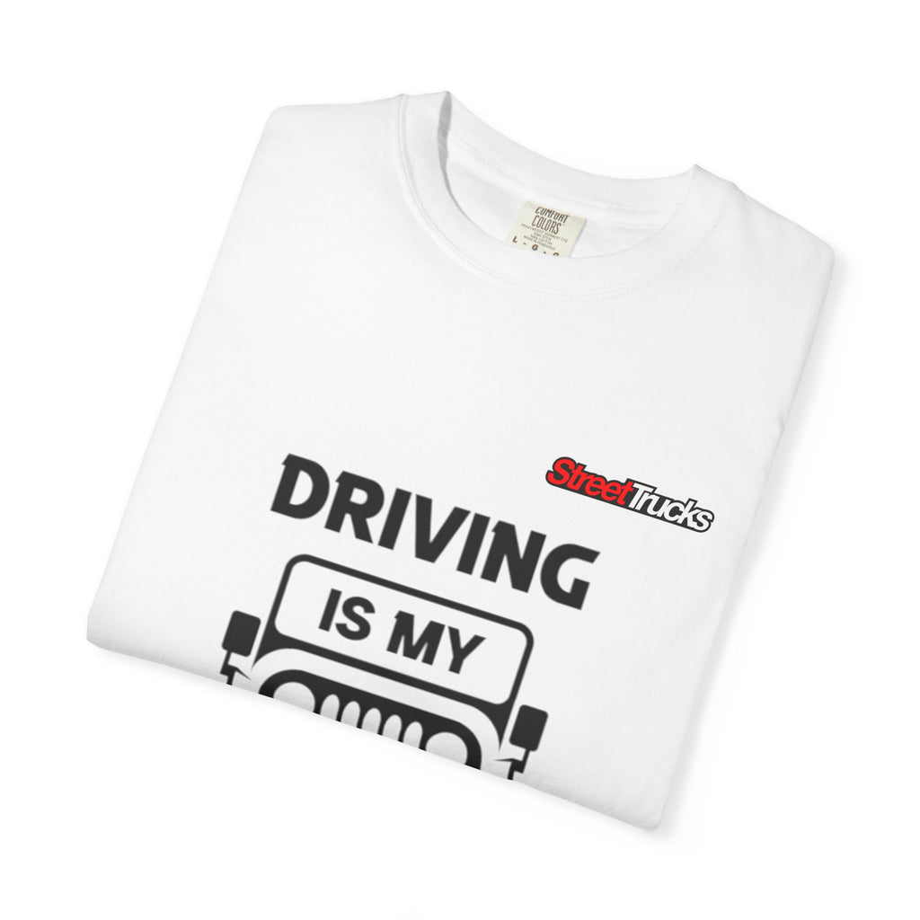 Street Trucks Driving Is My Therapy Jeep Graphic T-shirt