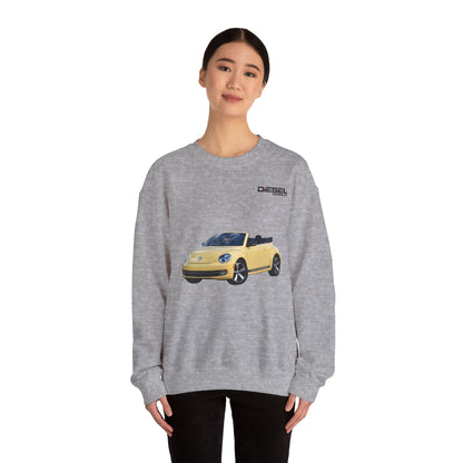 DIESEL WORLD VOLKSWAGEN BEETLE CONVERTIBLE Sport Grey Crewneck Sweatshirt