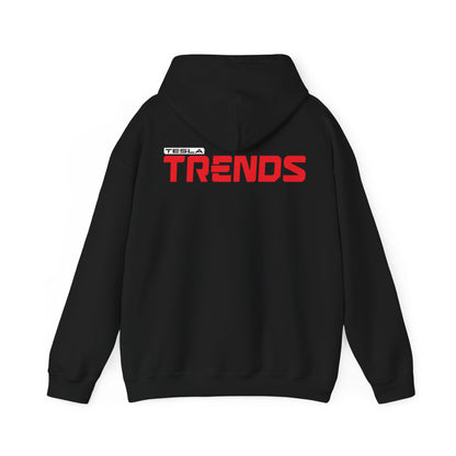 Tesla Trends Unisex Heavy Blend™ Black Hoodie Sweatshirt