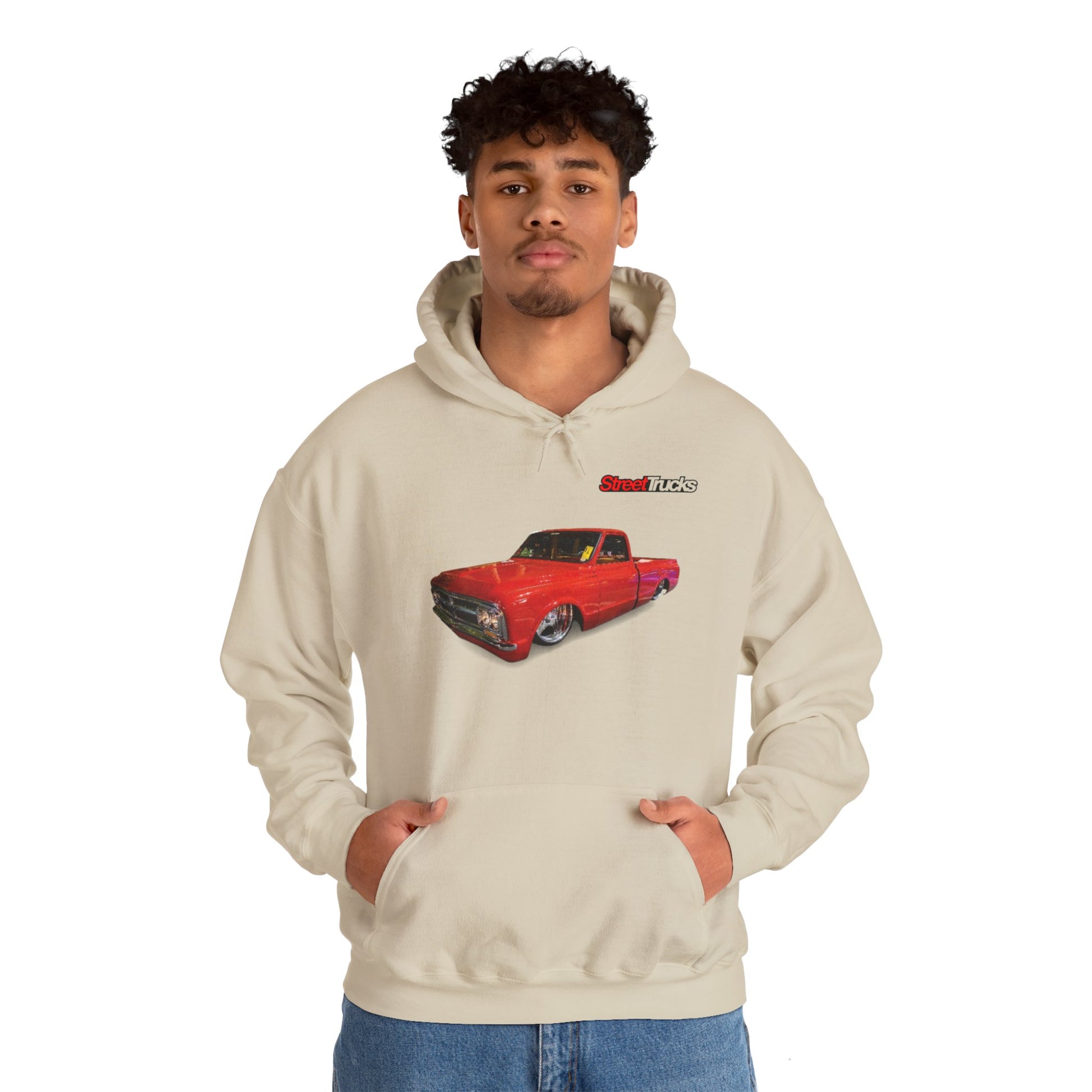 Street Trucks Dino Unisex Heavy Blend™ Sand Hooded Sweatshirt