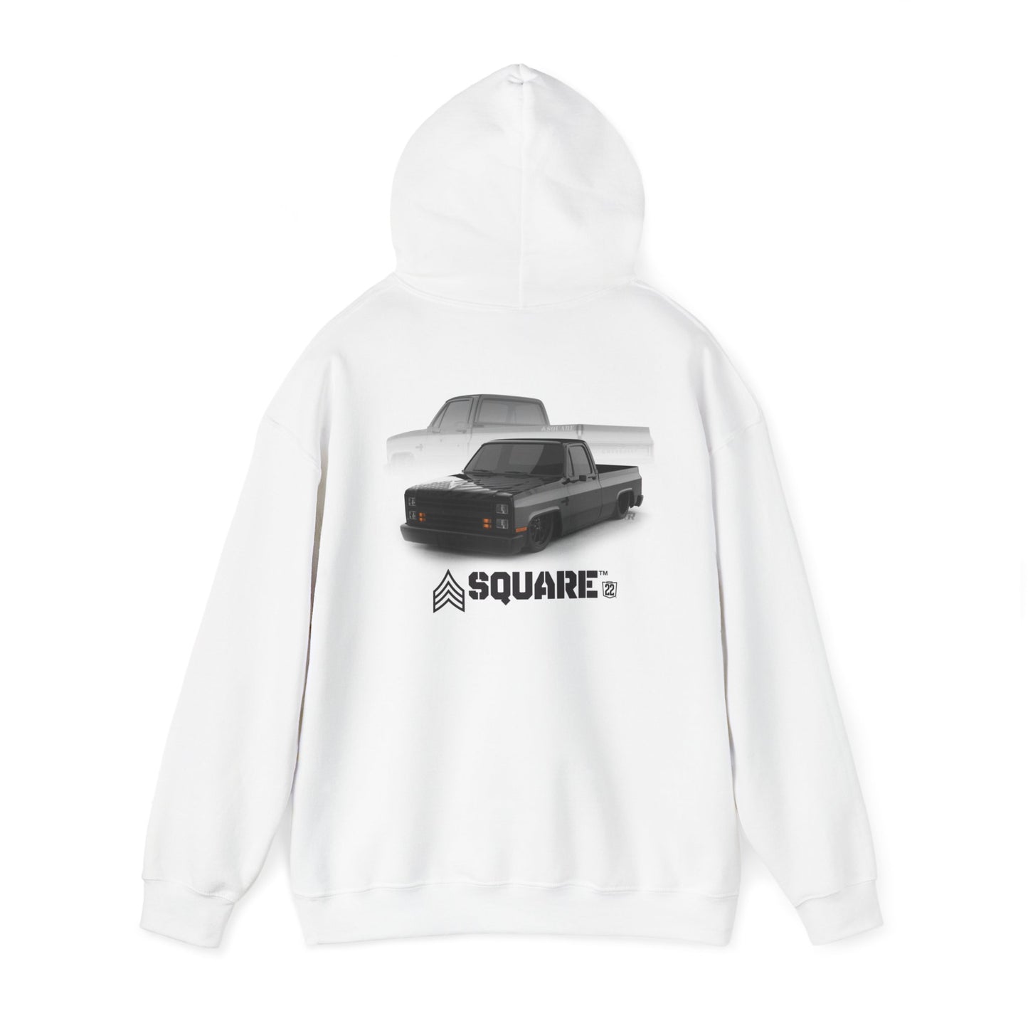 Sergeant Square Unisex Heavy Blend™ White Hooded Sweatshirt