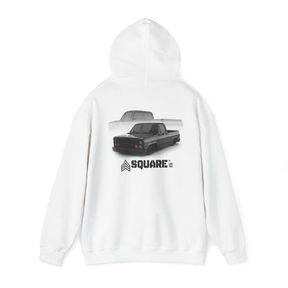 Sergeant Square Unisex Heavy Blend™ White Hooded Sweatshirt