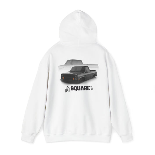 Sergeant Square Unisex Heavy Blend™ White Hooded Sweatshirt