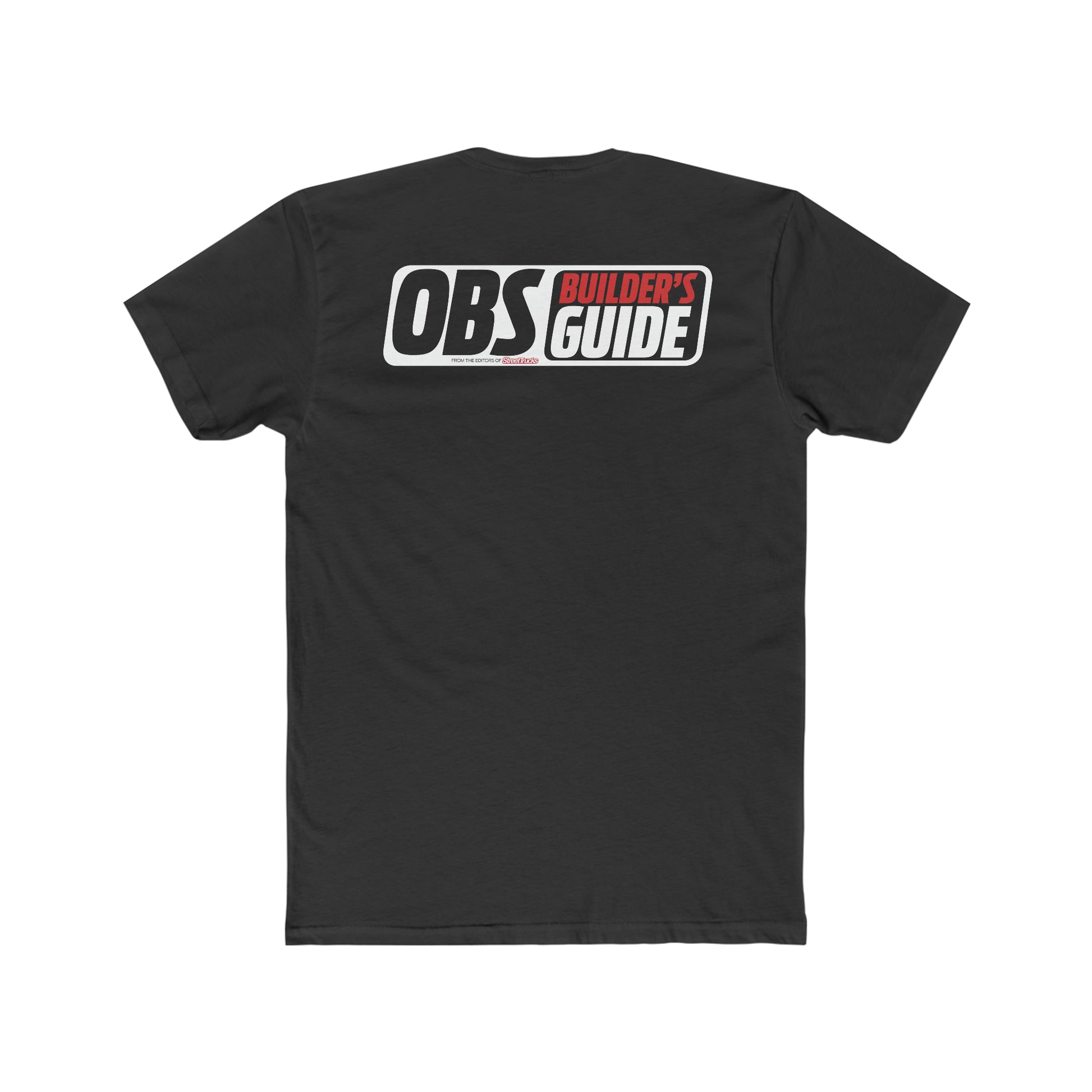 OBS Builder's Guide Men's Cotton Crew Solid Black Tee