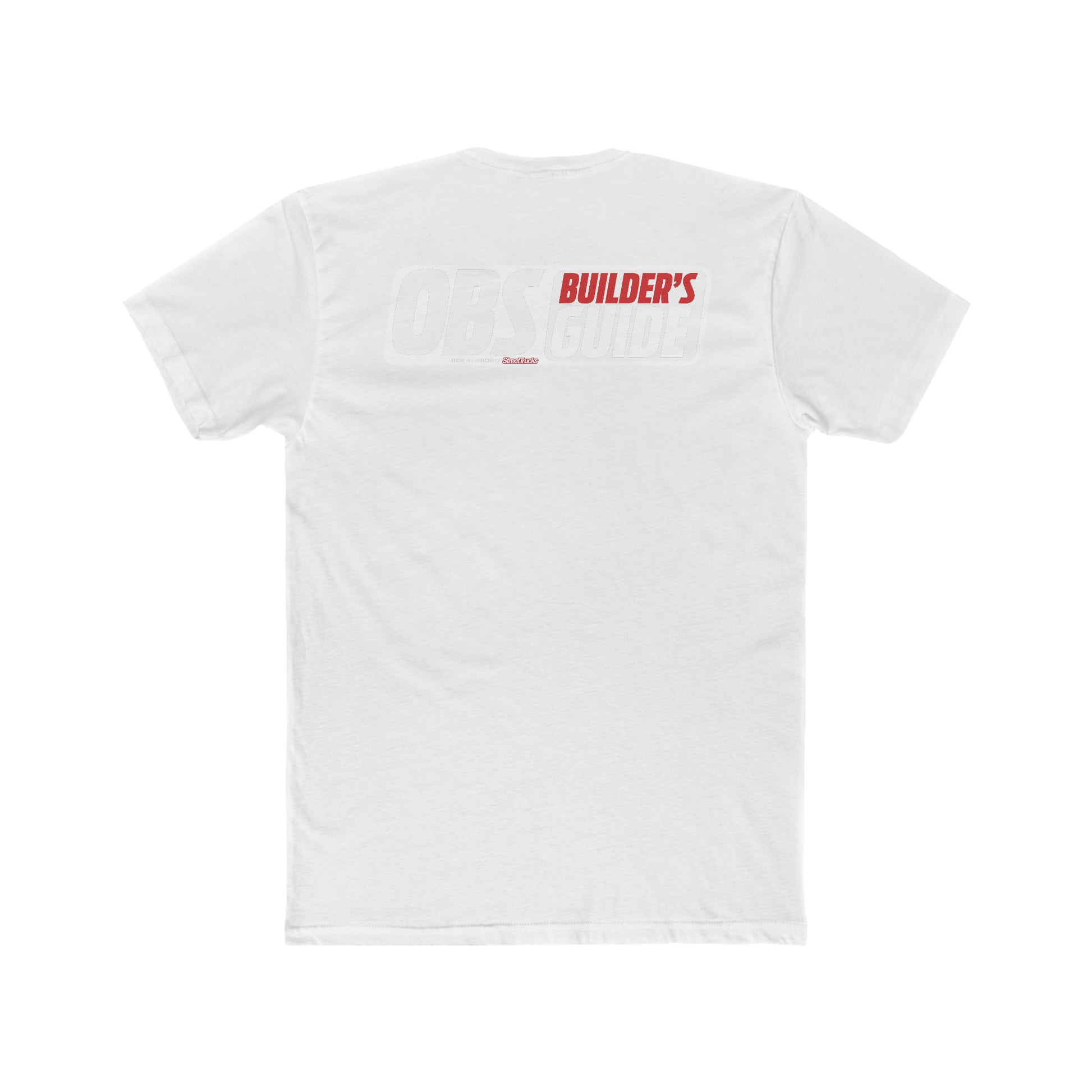 OBS Builder's Guide Men's Cotton Crew Solid White Tee