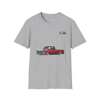 1973 Chevy C10 Unisex Softstyle Sport Grey T-Shirt