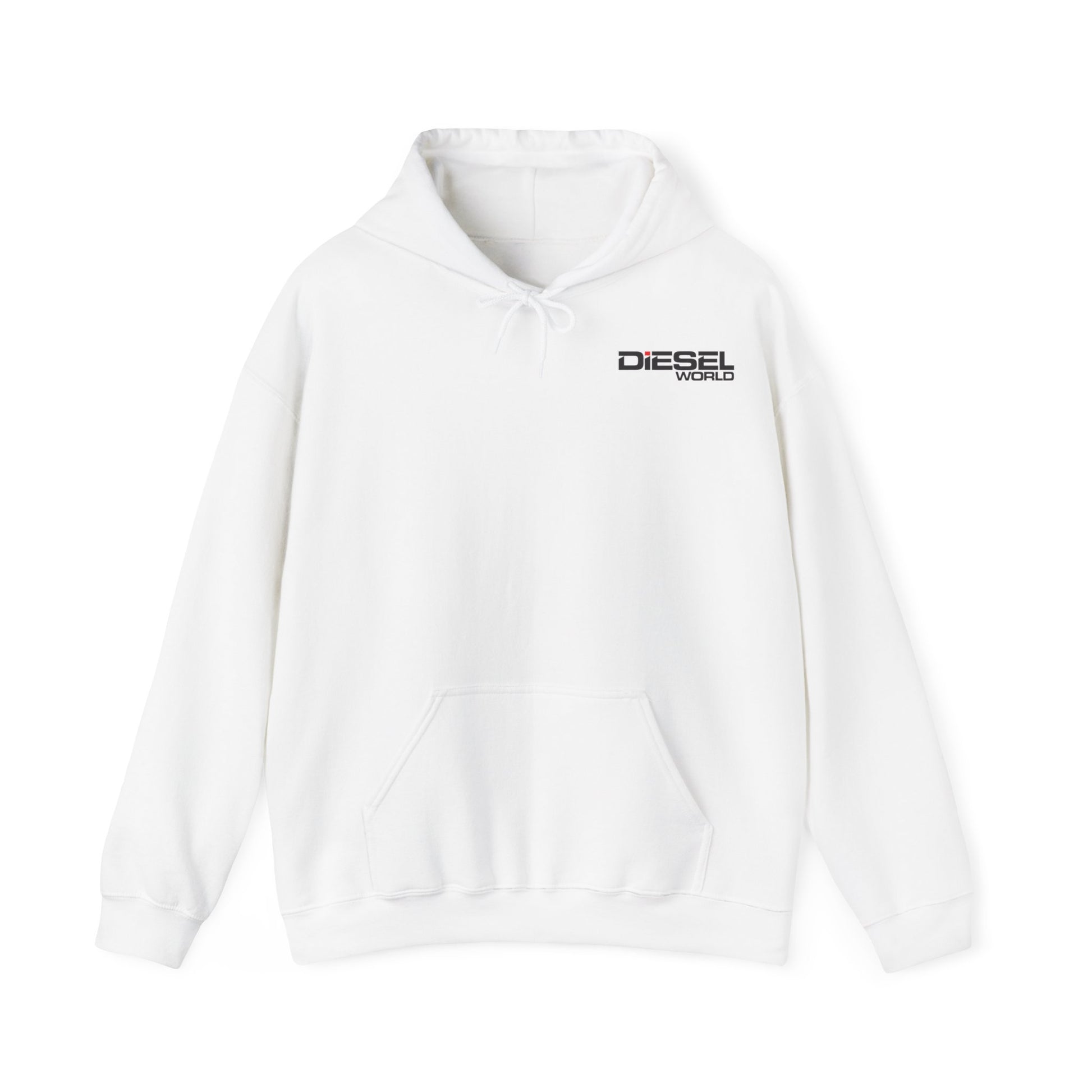 Diesel World Unisex White Hooded Sweatshirt