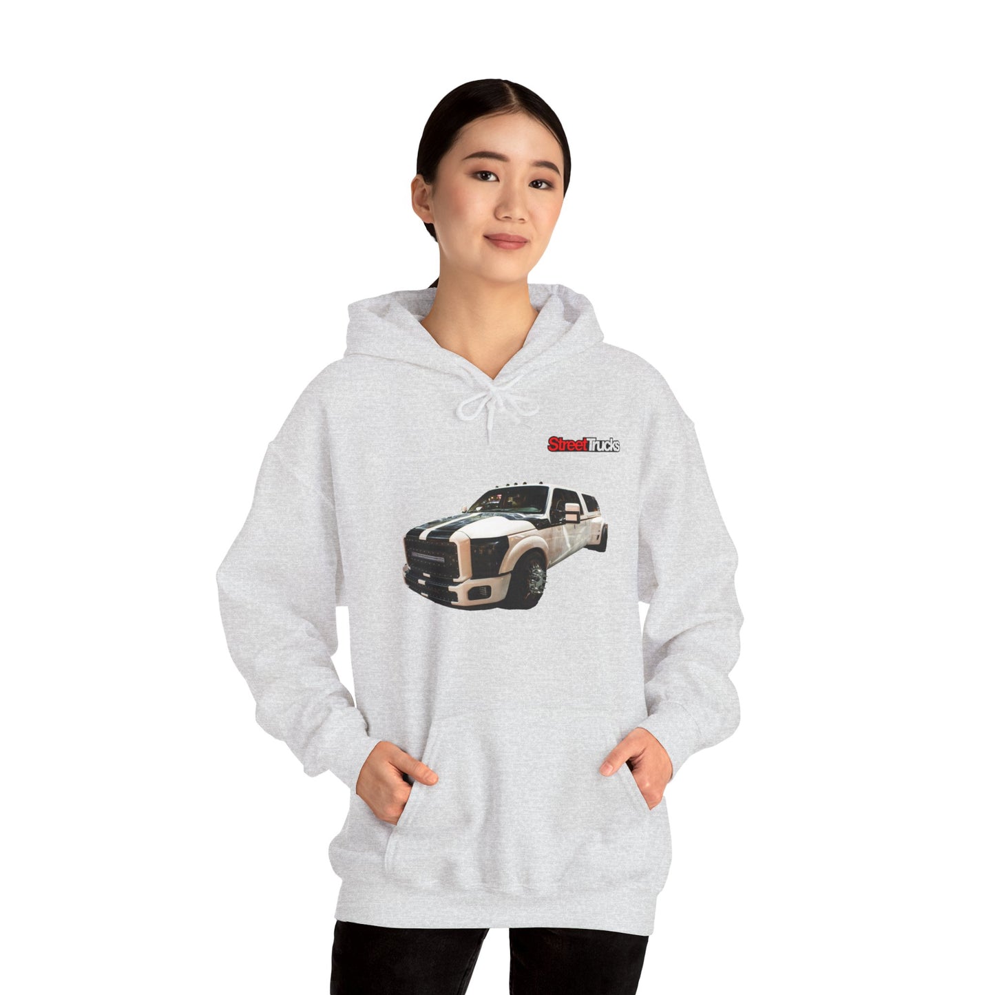 Street Trucks Dino10 Unisex Heavy Blend™ Ash Hooded Sweatshirt