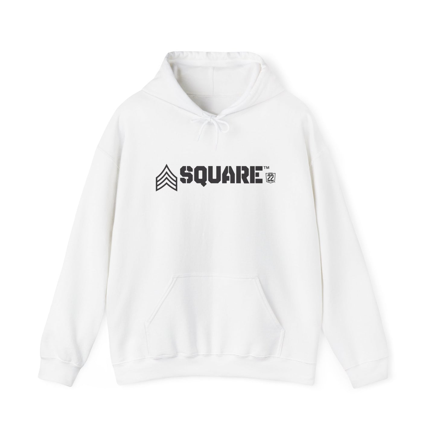 Sergeant Square Unisex White Hooded Sweatshirt