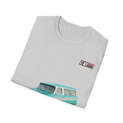 C10 ’66 Chevy Suburban Custom Unisex Softstyle Ice Grey T-Shirt 