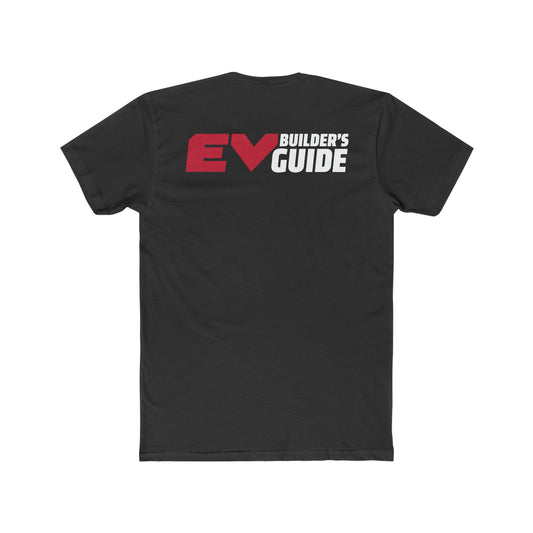 EV Builder's Guide T-Shirt Men's Cotton Crew Solid Black Tee