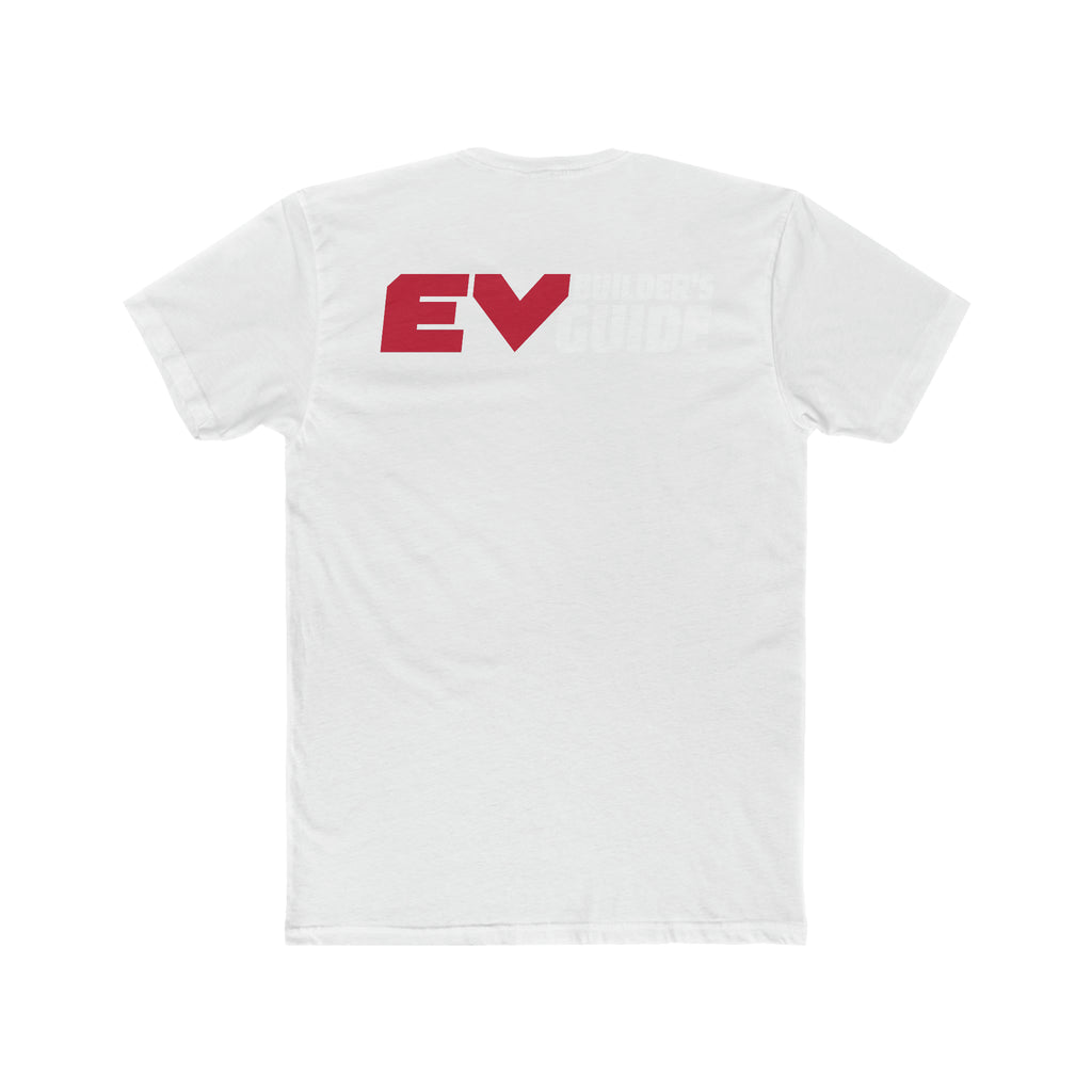 EV Builder's Guide T-Shirt Men's Cotton Crew Solid White Tee