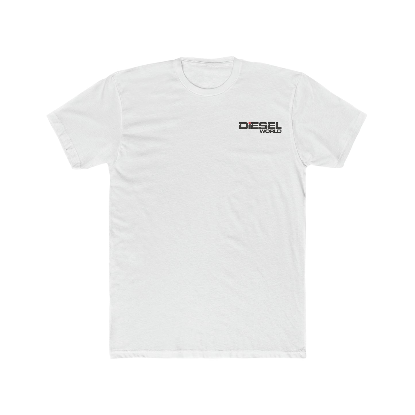 Diesel World Solid White - Men's Cotton Crew T-Shirt