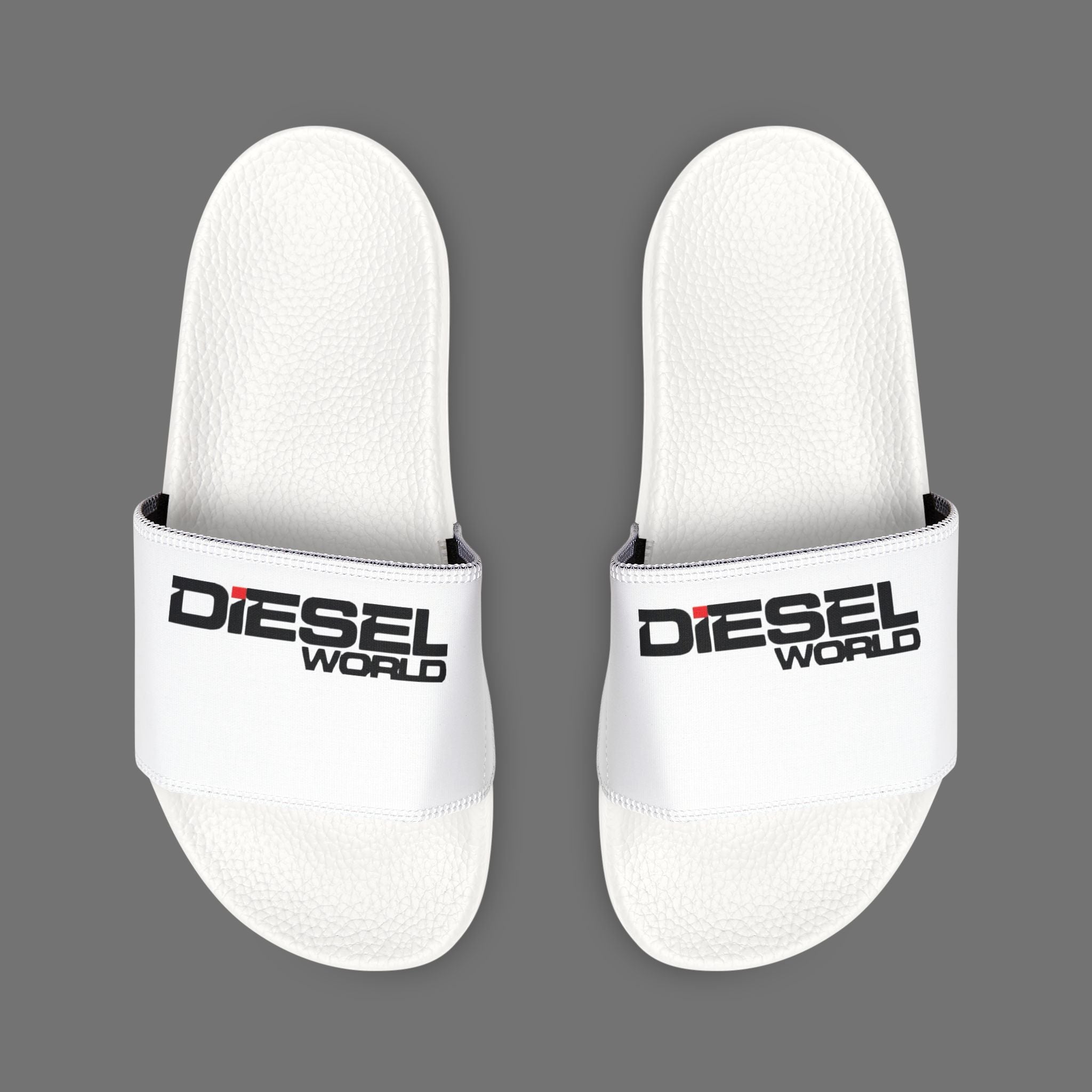 Diesel World White Adjustable Strap Sandals