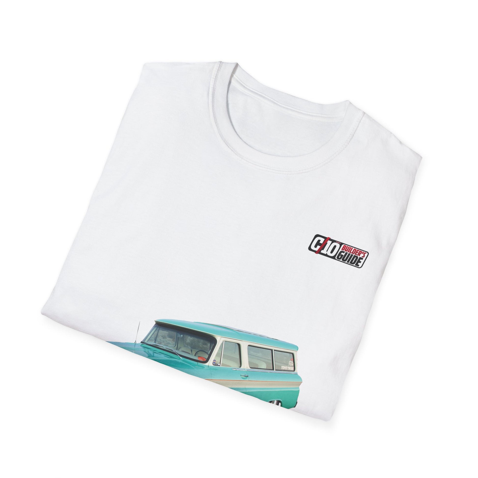 C10 ’66 Chevy Suburban Custom Unisex Softstyle White T-Shirt 