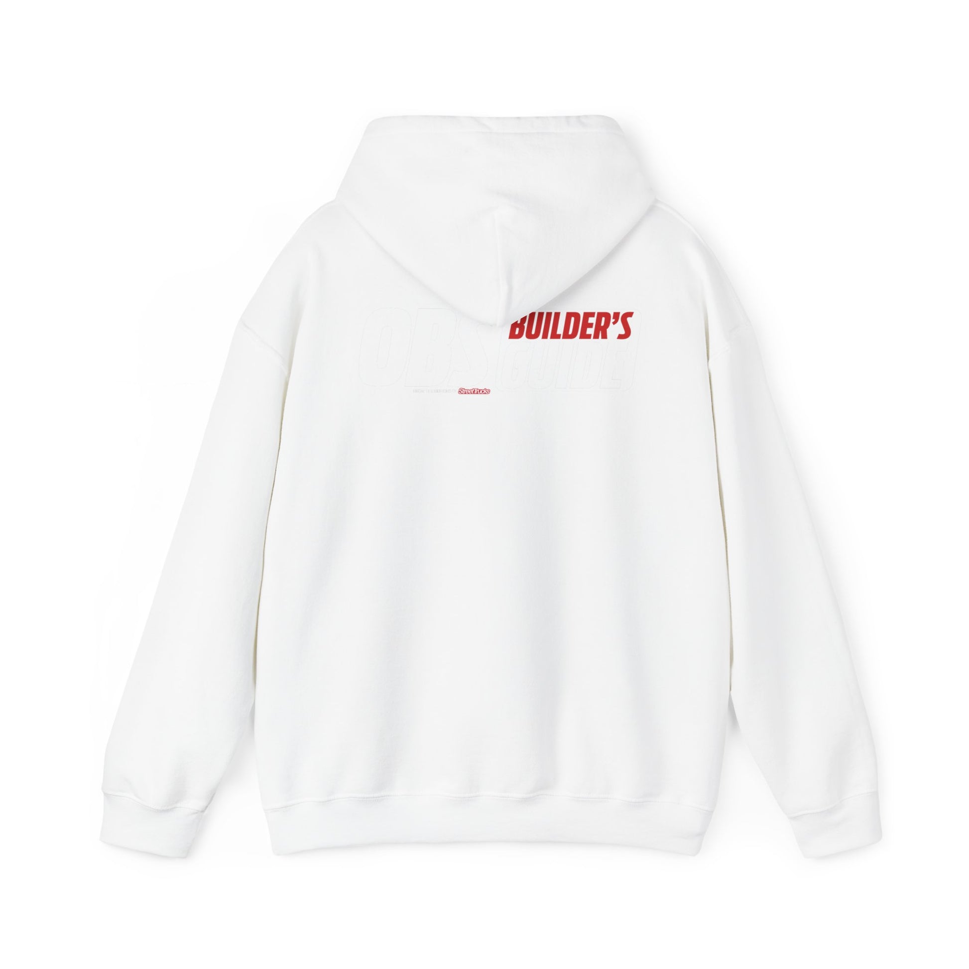 OBS Builder's Guide Hoodie Heavy Blend™ White Hooded Sweatshirt