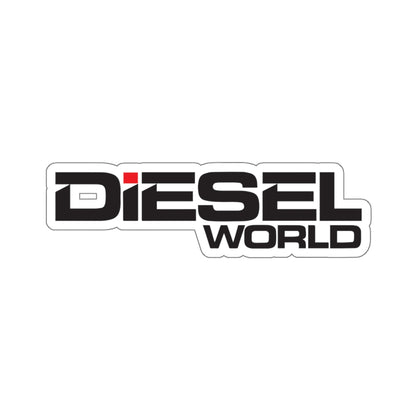 Diesel World White Kiss-Cut Sticker