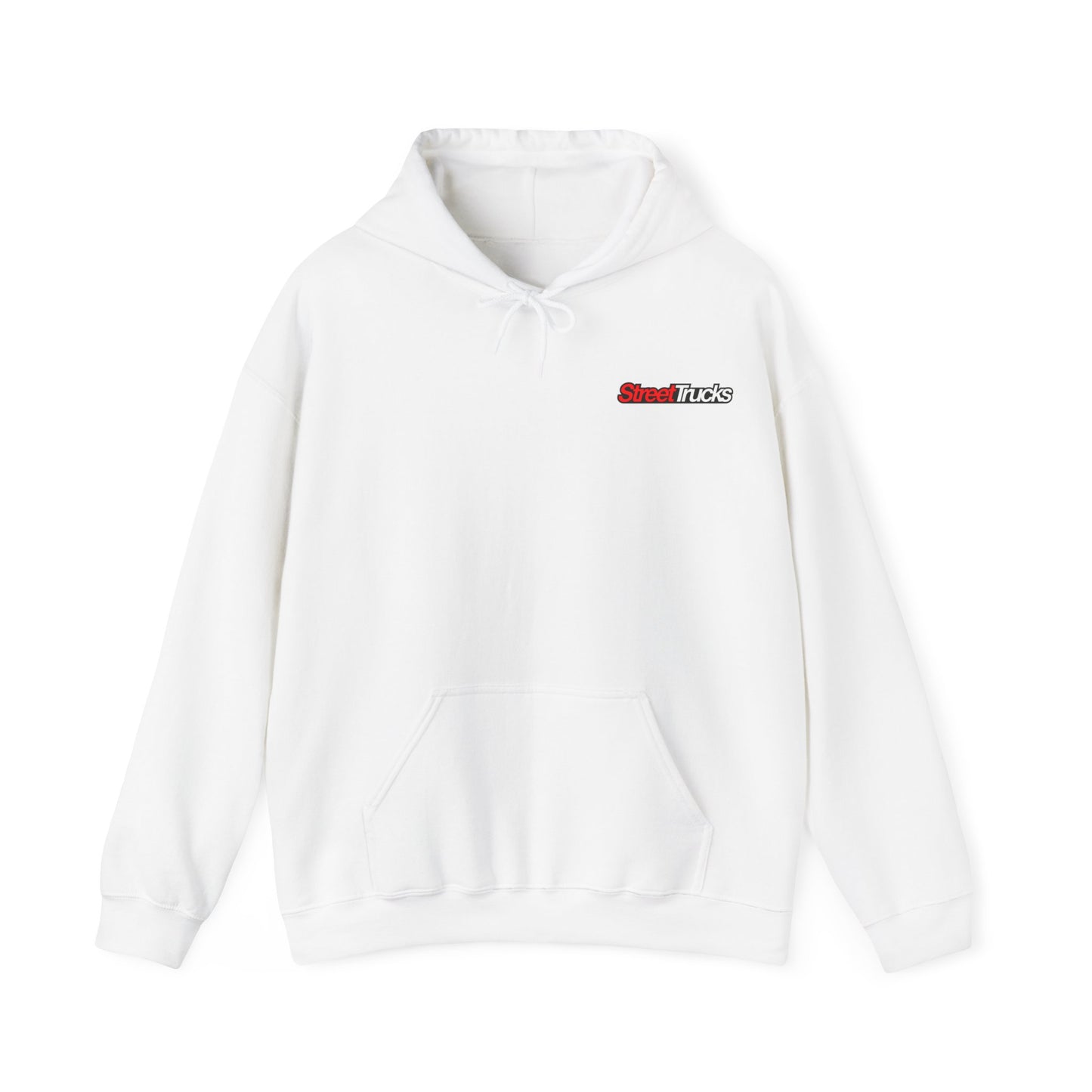 Street Trucks Unisex White Hooded Sweatshirt