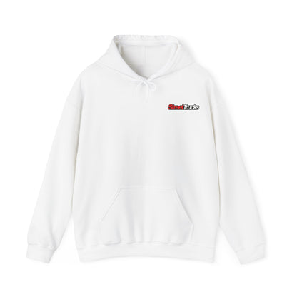 Street Trucks Unisex White Hooded Sweatshirt