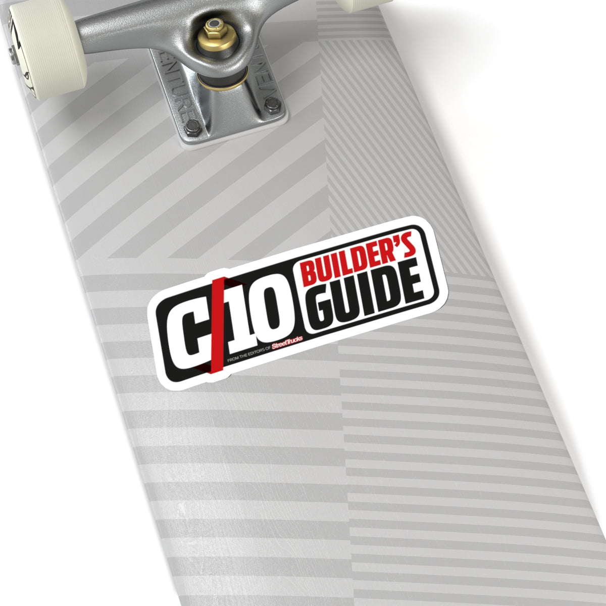 C10 Builder's Guide white Vinyl Sticker