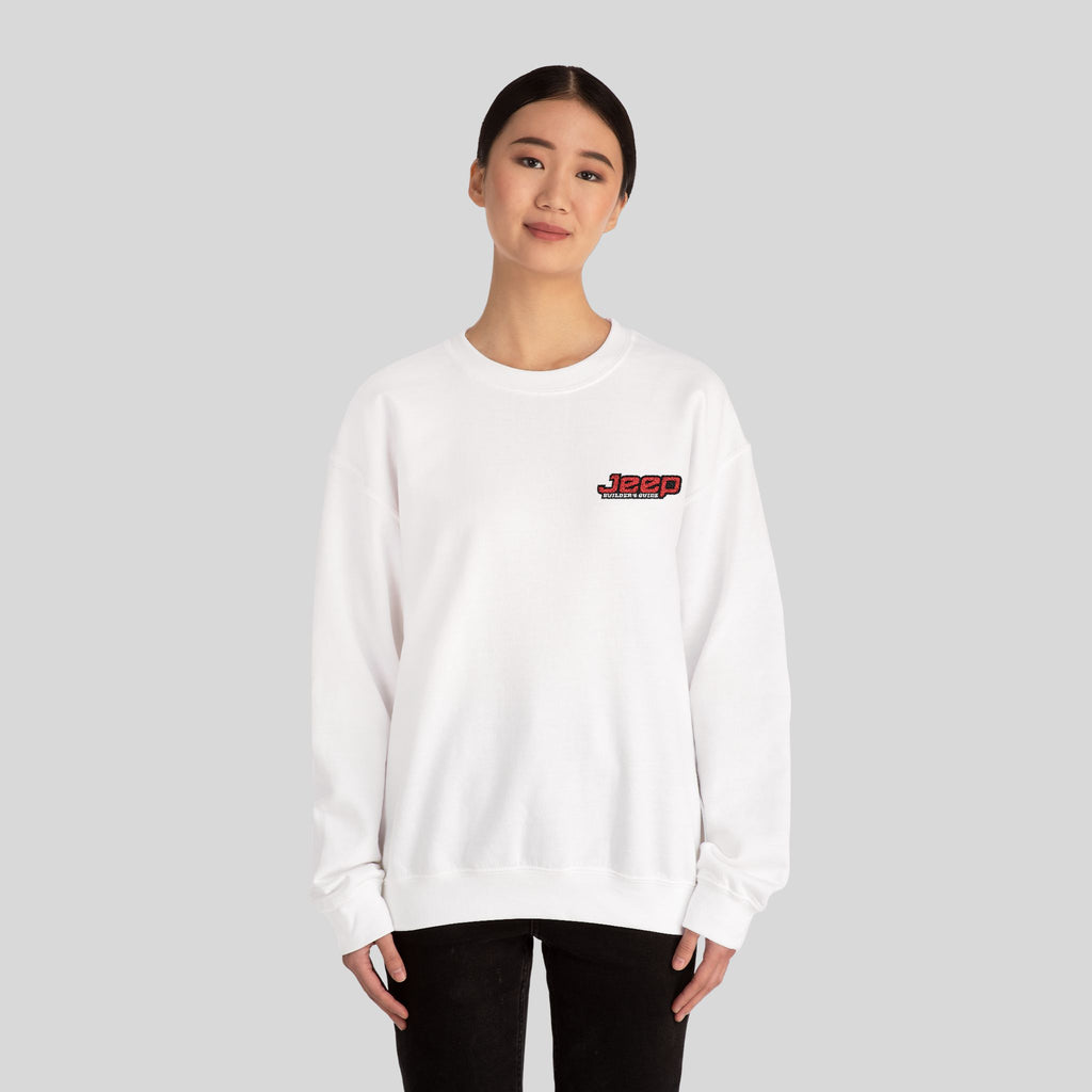 Jeep Builder's Guide White - Heavy Blend™ Unisex Crewneck Sweatshirt - Cozy & Stylish