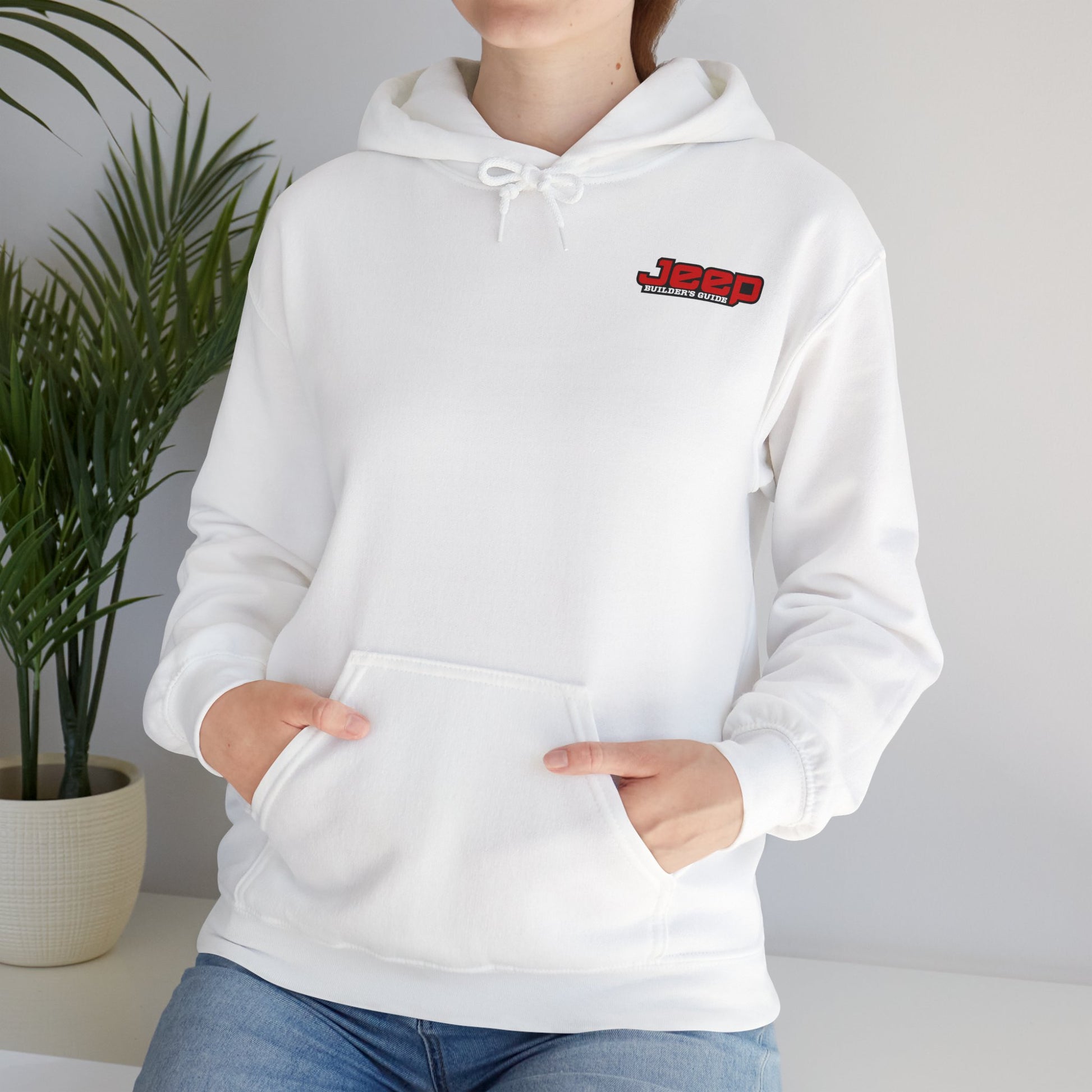 Jeep Builder's Guide White - Unisex Heavy Blend™ Hooded Sweatshirt