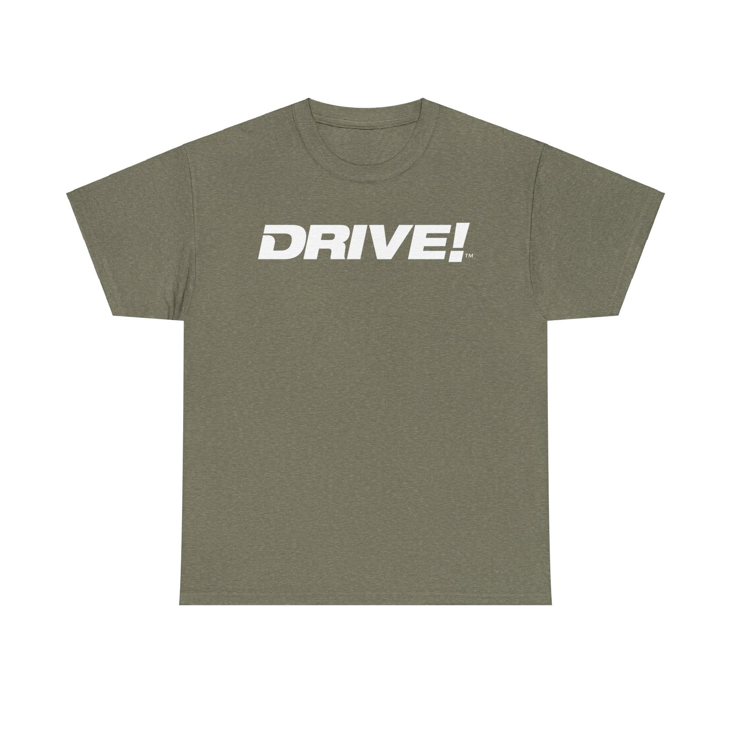 Drive Magazine T-Shirt Heavy Cotton Heather Military Green Tee