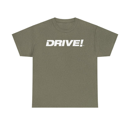 Drive Magazine T-Shirt Heavy Cotton Heather Military Green Tee