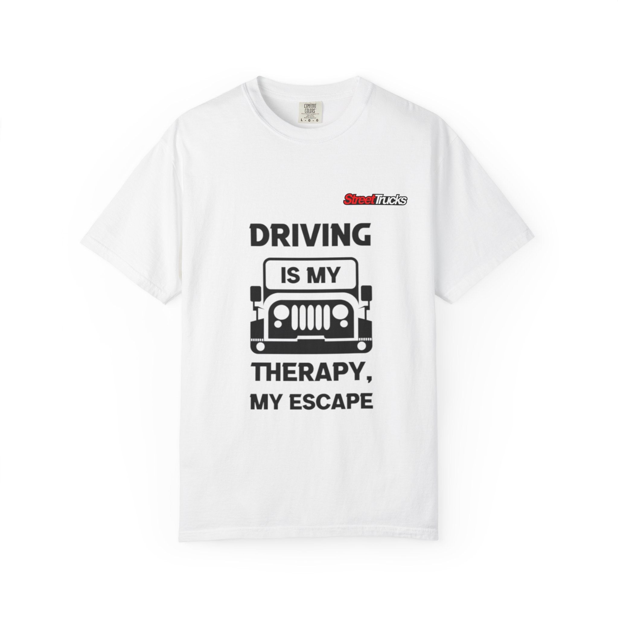 Street Trucks Driving Is My Therapy Jeep Graphic T-shirt