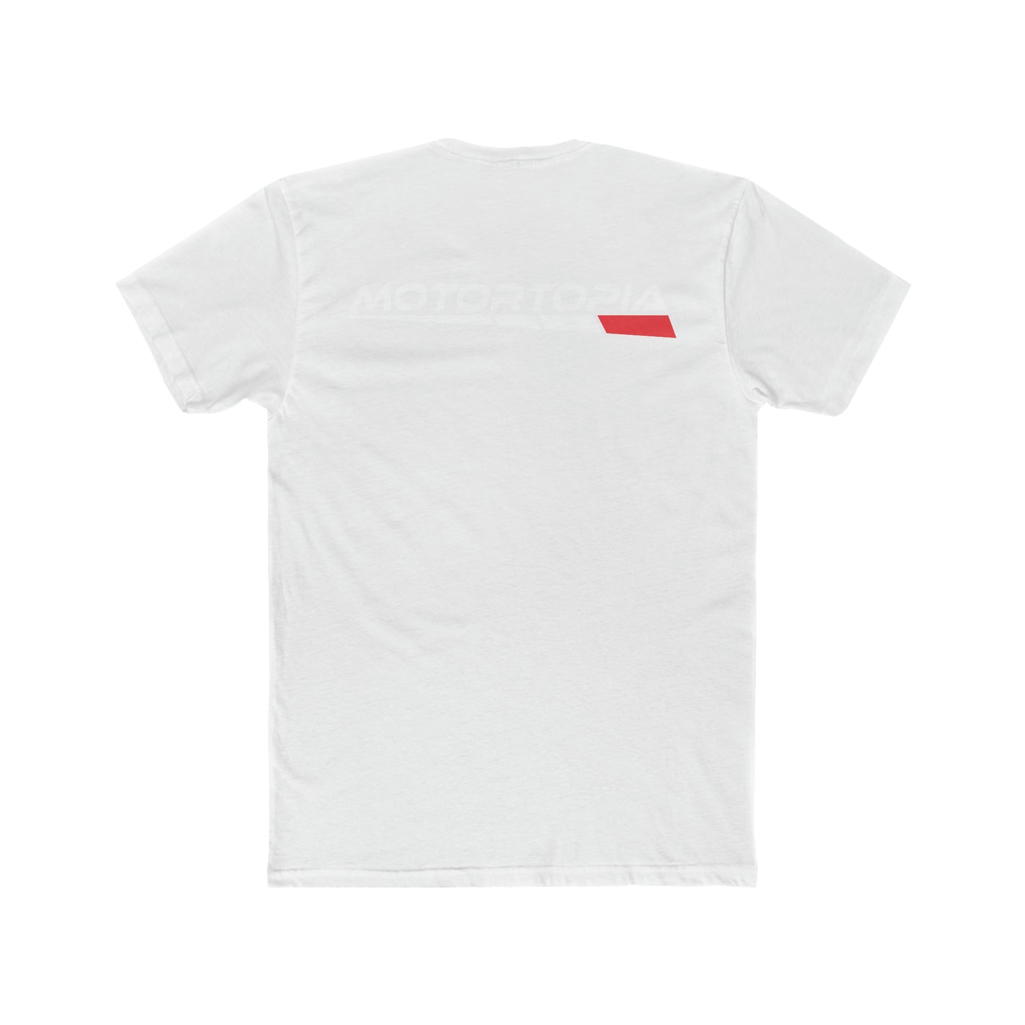 Motortopia T-Shirt Men's Cotton Solid White Crew Tee